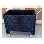 CAIXA PLASTICA 370L COM TAMPA E RODAS