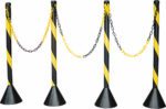 PEDESTAIS EM PVC E CORRENTE PLASTICA