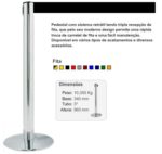 PEDESTAL COM FITA RETRATIL