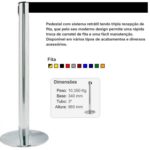 PEDESTAL COM FITA RETRATIL